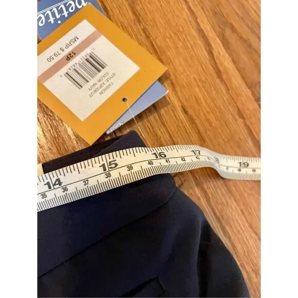 Ellen Tracy NWT navy trouser Betty pant 12p - Picture 4 of 12